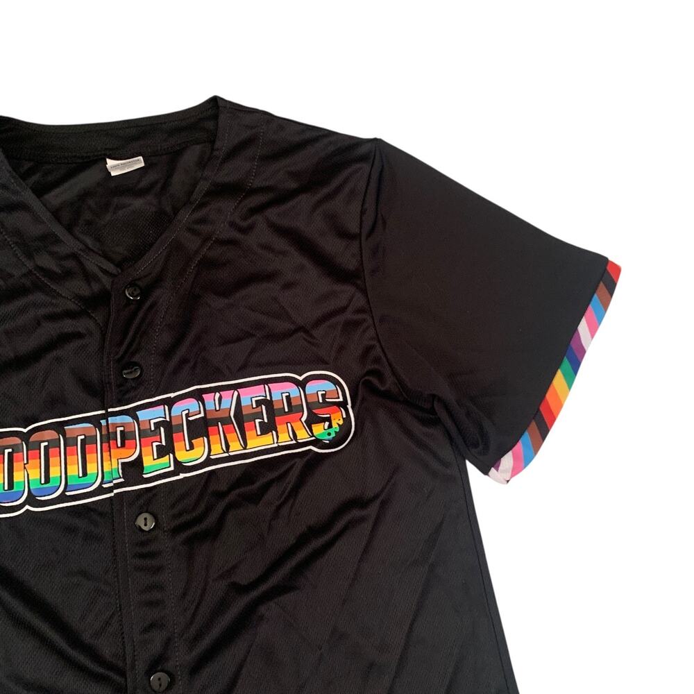 Success Brand Adult Men's Size M MiLB Fayetteville Woodpeckers #24 Mesh Jersey - Picture 10 of 14